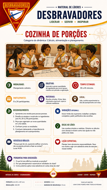 Página de amostra do material: Opções para diferentes objetivos