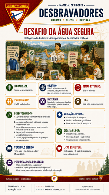 Página de amostra do material: Categorias por objetivo e tempo